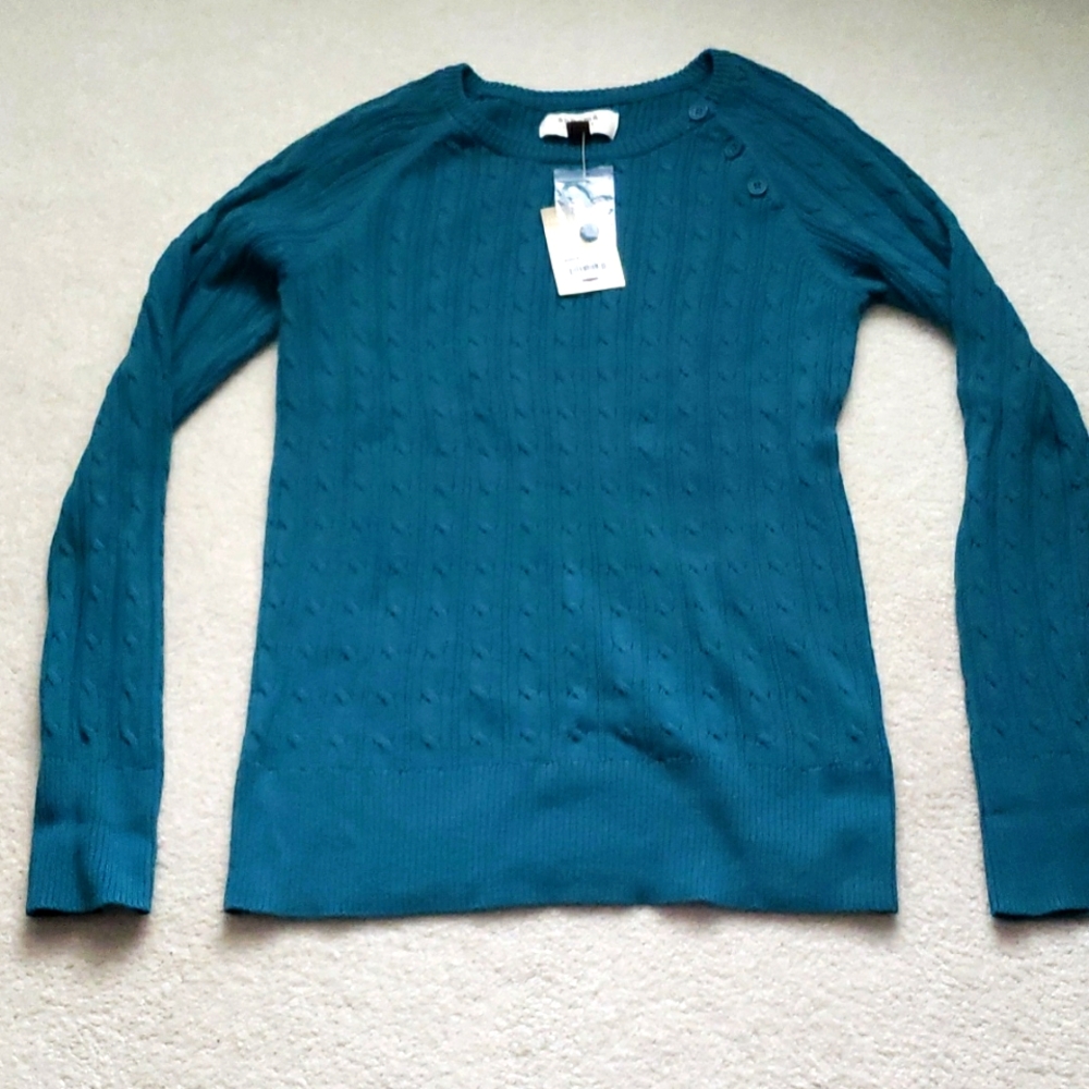 Sonoma green cable knit sweater